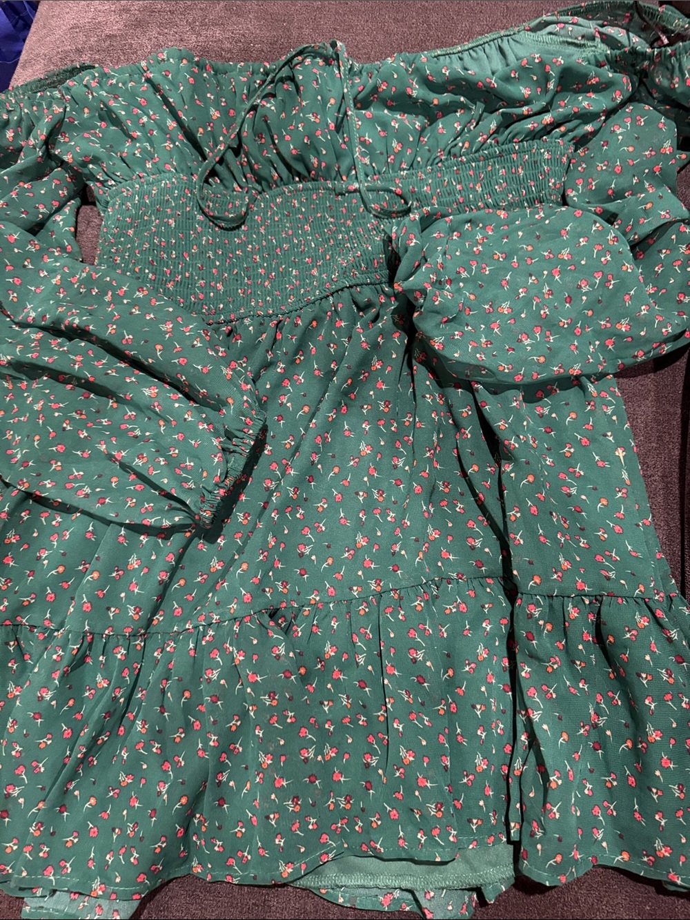 Revamped Emerald Green Floral Blouse